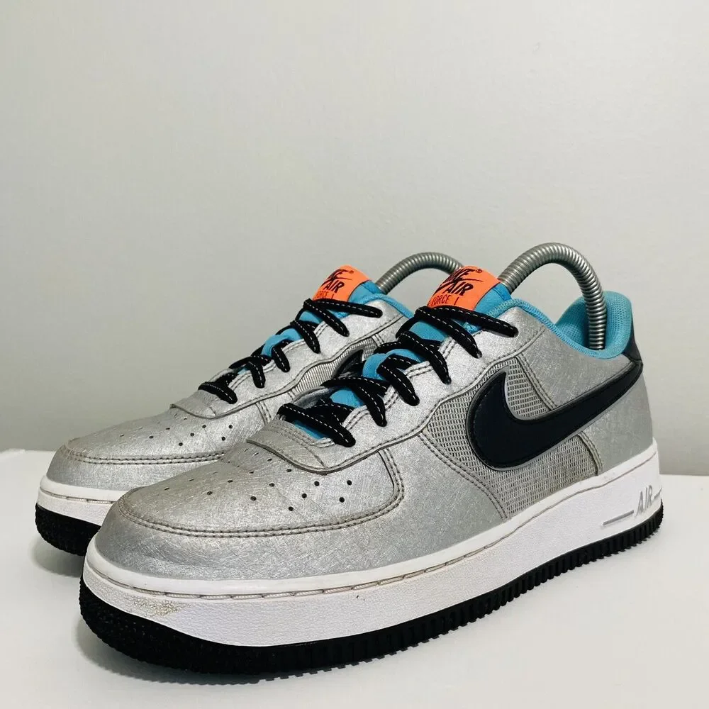 Nike Air Force 1 One Low Boys 6Y Shoes Silver Gray Space To Dream CW6011-001 - Picture 4 of 12